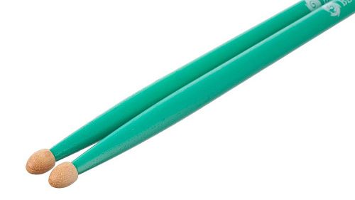 HUN 10104016 Colored Series Bluefire 7A Green Барабанные палочки, зеленые.
